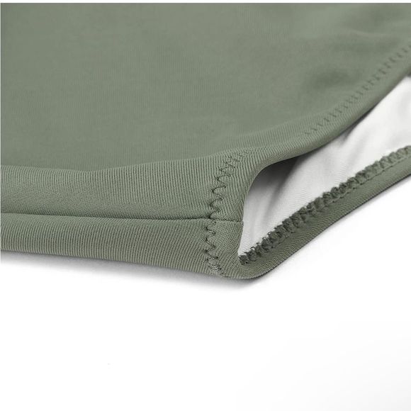 Women One Piece Swimsuit V Neck Ruffle Tummy Control Monokini Bathing Suit sz m - Picture 3 of 6